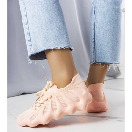 Lyserøde luftige sneakers fra Muriel 1