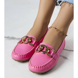 Norma pink loafers med kæde lyserød 1