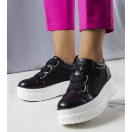 Sorte platformssneakers fra Armina 1
