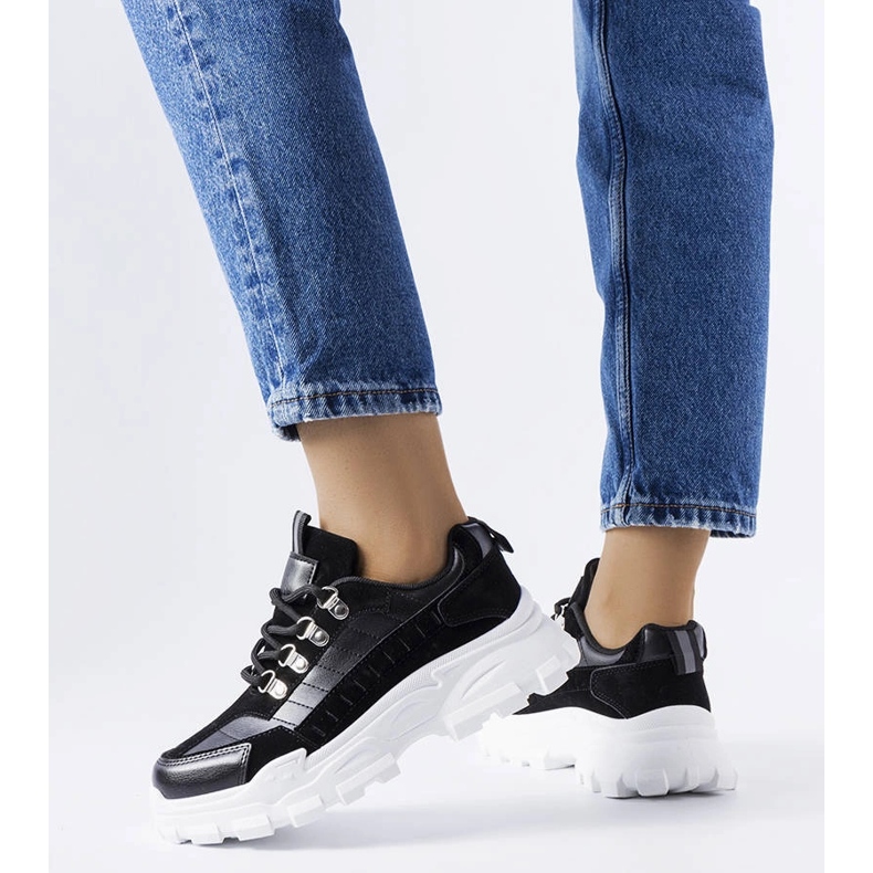 Sorte chunky sneakers 1