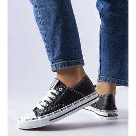Sorte gennembrudte sneakers Big Star FF274023 1