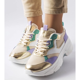 Sneakers i hvid og guld til kvinder fra Séguin beige 1