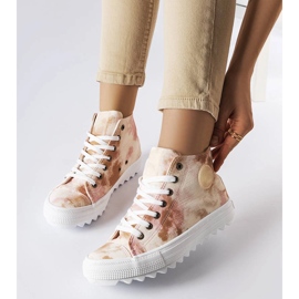 Beige mønstrede Big Star sneakers LL274048 1