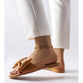 Brune elegante sandaler med sløjfe fra Garnier 1