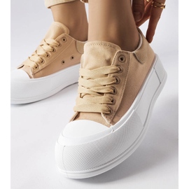 Beige platform sneakers fra Josseaume 1