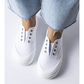 Hvide slip-on sneakers fra Rabican 1