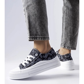Sorte platformssneakers fra Bélair 1