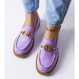 Lilla elegante loafers med Ouellet-udsmykning violet 2