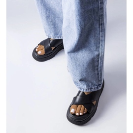 Sorte platformssandaler fra Oakway 1