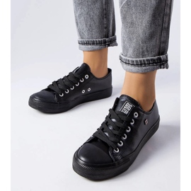 Big Star V274871 sorte øko-læder sneakers 1