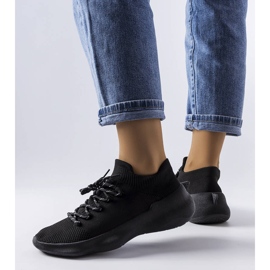 Sorte tekstilsneakers fra Côté 1