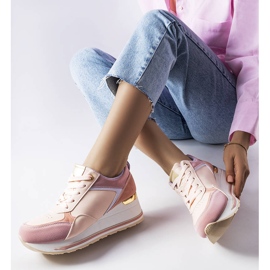 Pink wedge sneakers fra Harvé lyserød 2