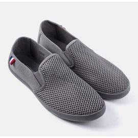 Grå openwork sneakers til mænd fra Garibaldi 1
