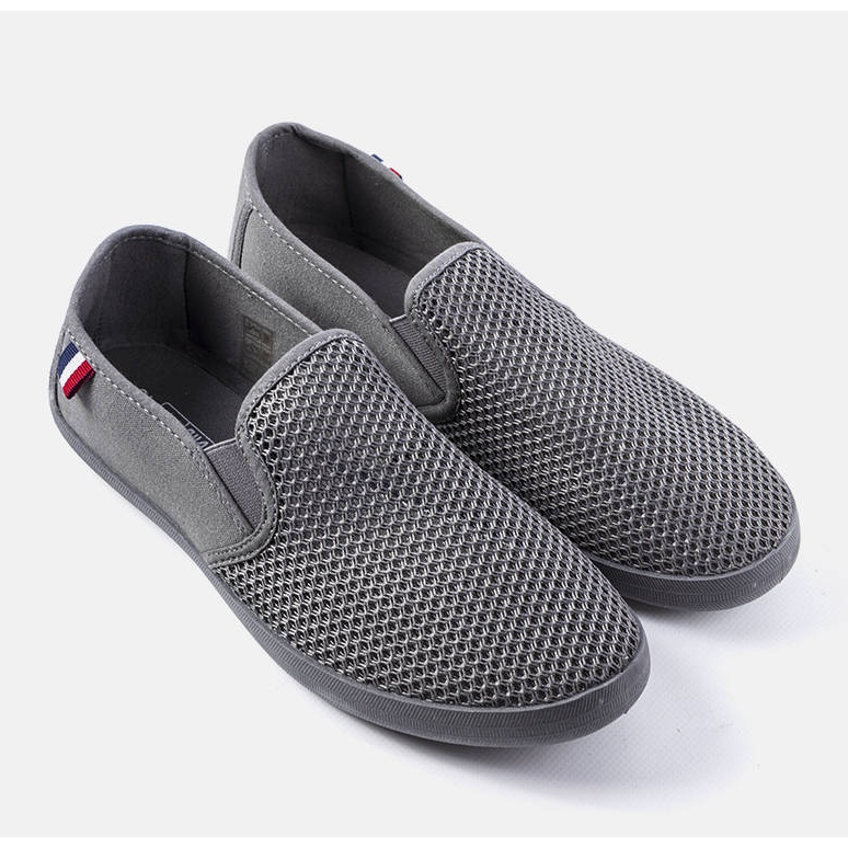 Grå openwork sneakers til mænd fra Garibaldi 1