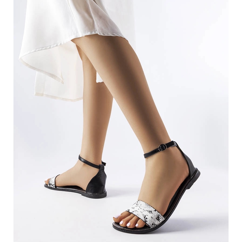 Ducharme flade sorte sandaler 1