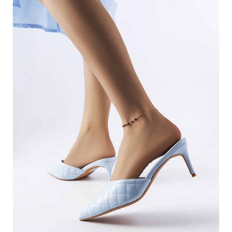 Blå quiltede flip-flops fra Lambert 1
