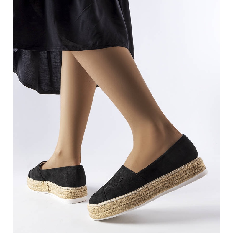 Sorte platform espadriller fra Beaudry 1
