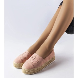 Pink platform espadriller fra Beaudry lyserød 1