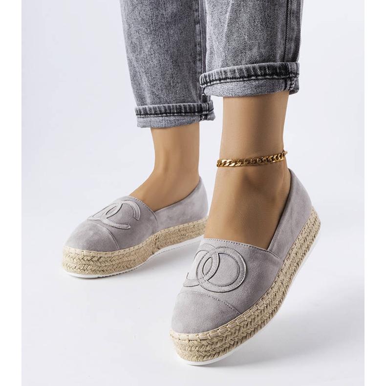 Grå platform espadriller fra Beaudry 1