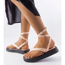 Beige platformssandaler fra Salt 1