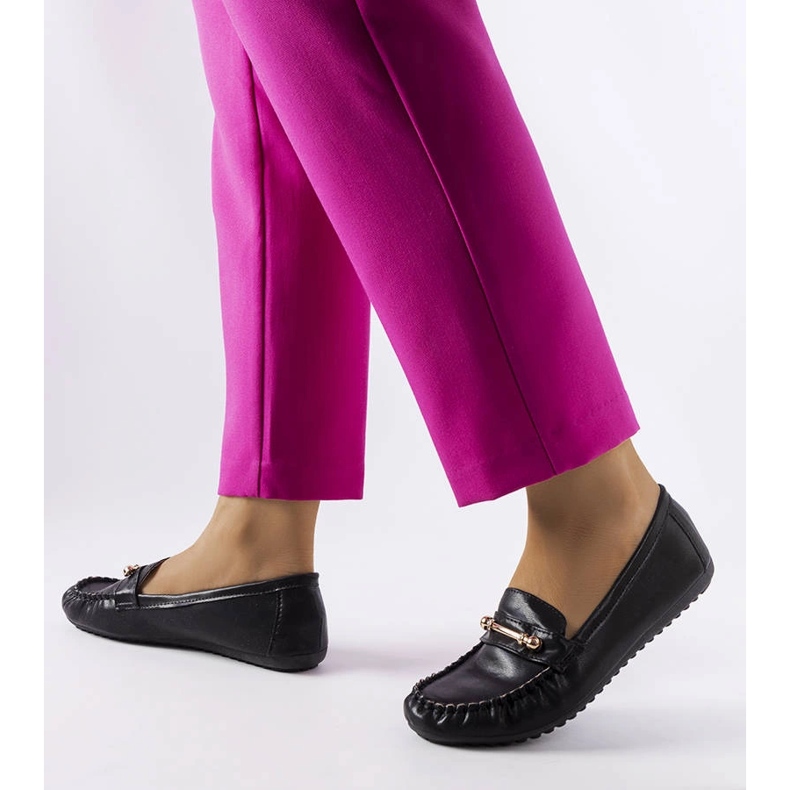 Sorte loafers med mat finish fra Sorel 1