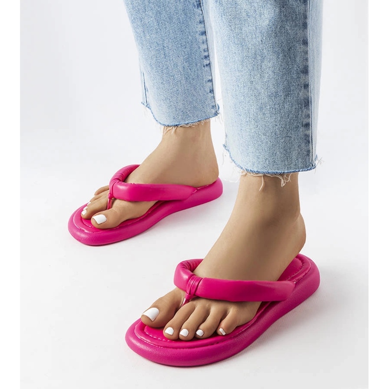 Platform flip flops Y223-2 Fuchsia lyserød 1