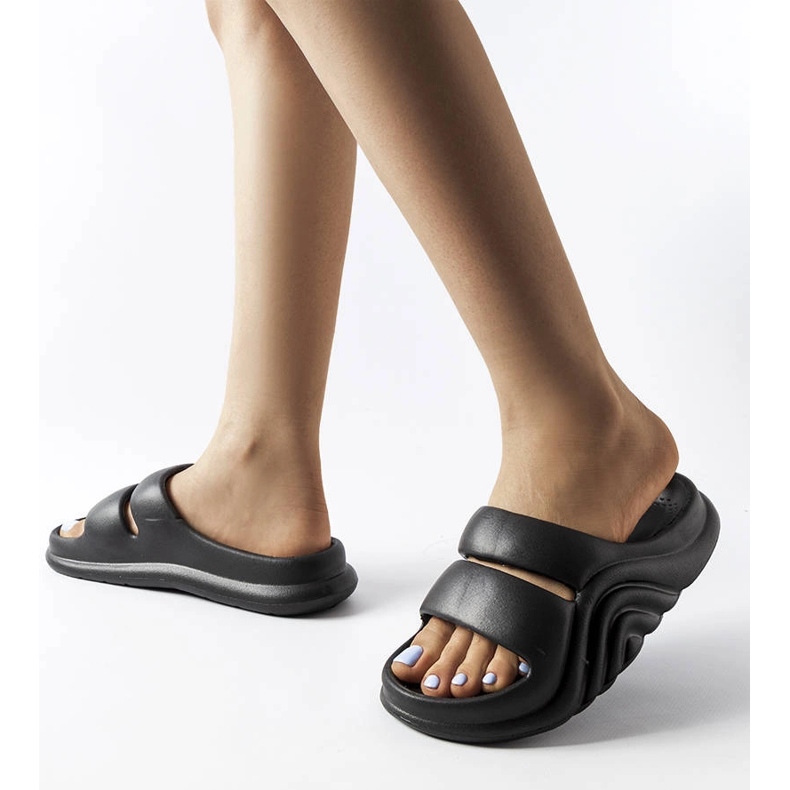 Sorte gummiflip-flops fra Geneve 2