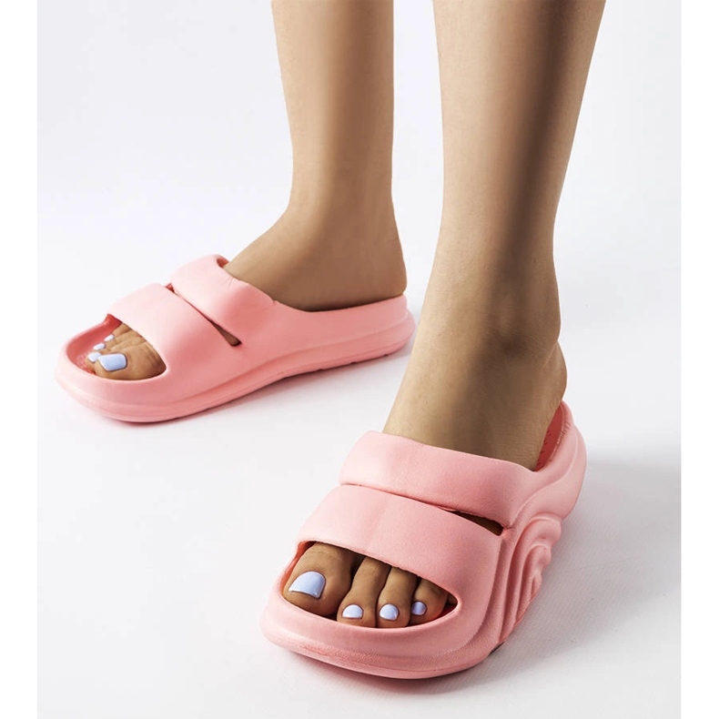 Pink gummi hjemmesko fra Geneve lyserød 1