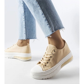 Beige platform sneakers fra Hawthorne 2
