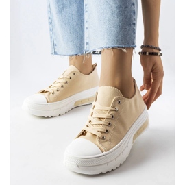 Beige platform sneakers fra Hawthorne 1