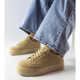 Beige platform sneakers fra Amathymes 1