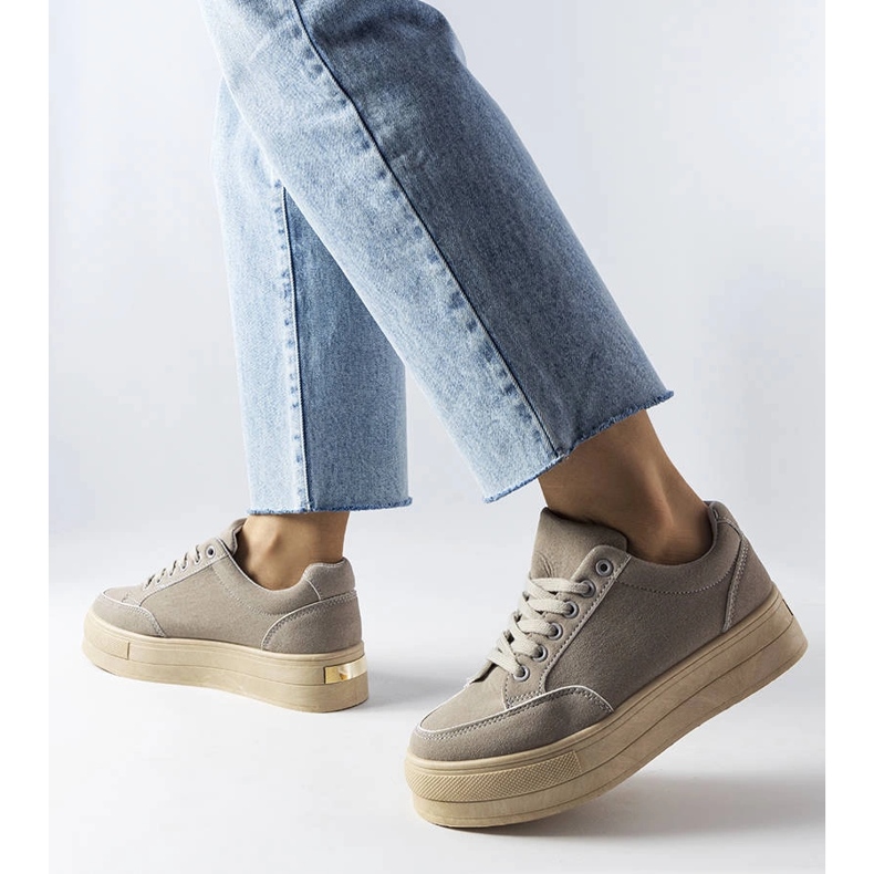 Grå platform sneakers fra Amathymes 2