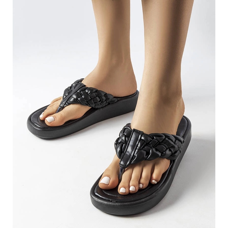 Inna Sorte vævede Zula flip flops 1