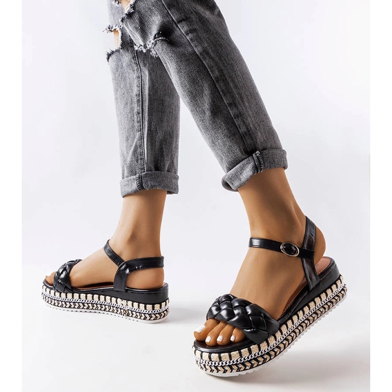 Katrin sorte platformssandaler 1