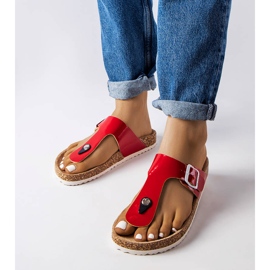 Røde flip flops Lee Cooper LCW-22-35-1171L 1