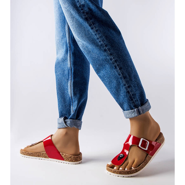 Røde flip flops Lee Cooper LCW-22-35-1171L 2