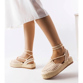Beige espadriller med snøre fra Partenia 1