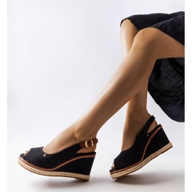 Sorte kile-espadriller fra Lalia 1