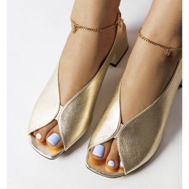Karino guldblok sandaler gylden 1