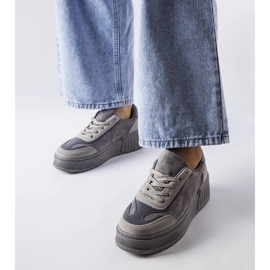 Grå platform sneakers fra Fabienne 1