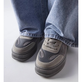 Grå platform sneakers fra Fabienne 2
