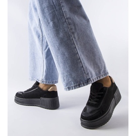 Sorte platform sneakers fra Fabienne 1