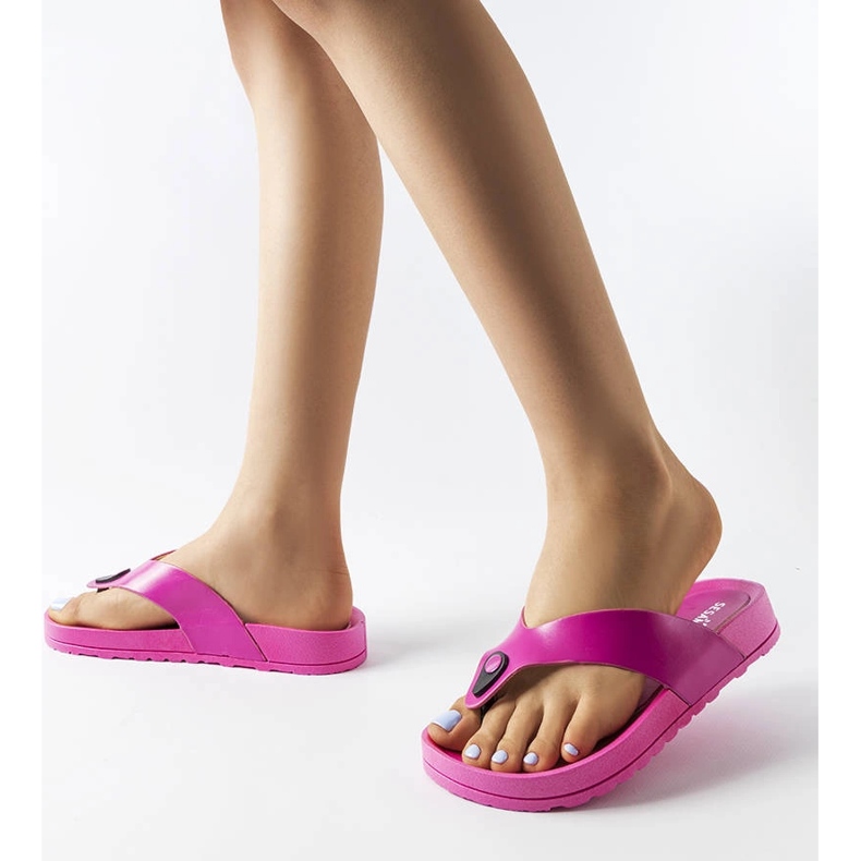 Pink platform flip-flops fra Elide lyserød 2