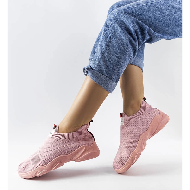 Pink slip-on sneakers fra Greco lyserød 1