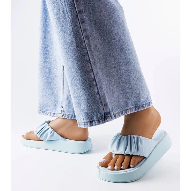 Blå flæsede flip-flops 2