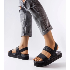 Sorte platformssandaler fra Big Star LL274856 1