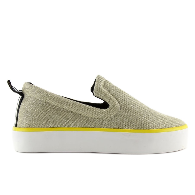Iriserende slip-on med W-3004 Gold hælrem gylden 1