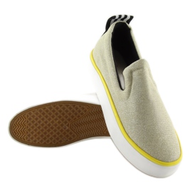Iriserende slip-on med W-3004 Gold hælrem gylden 2