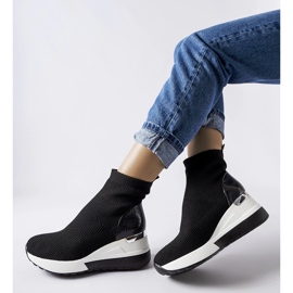 Sorte sneakers i stof med Casgio-kiler 1