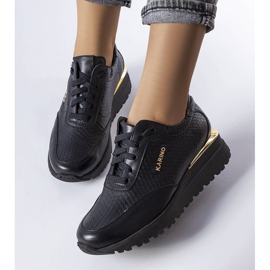 Karino sorte læder sneakers 1